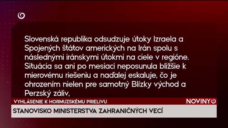 VYHLÁSENIE K HORMUZSKÉMU PRIELIVU