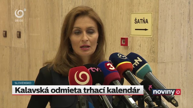 Kalavská odmieta trhací kalendár
