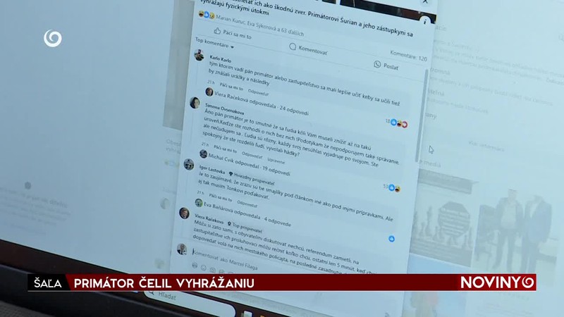 PRIMÁTOR ČELIL VYHRÁŽANIU