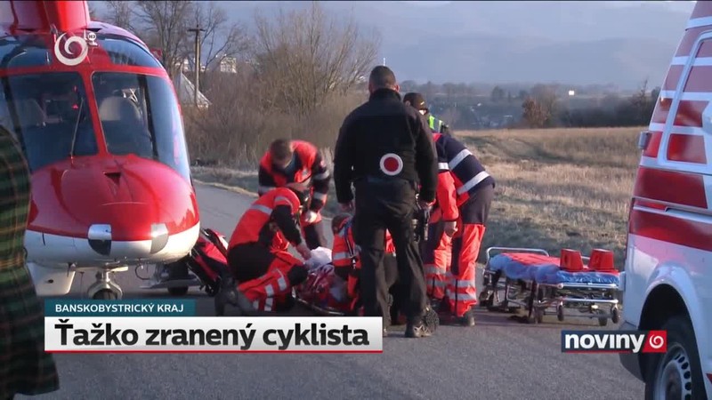 Ťažko zranený cyklista