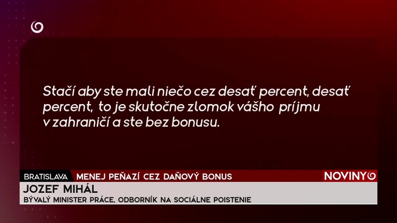 MENEJ PEŇAZÍ CEZ DAŇOVÝ BONUS