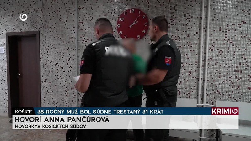 38-ROČNÝ MUŽ BOL SÚDNE TRESTANÝ 31 KRÁT