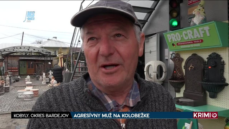 AGRESÍVNY MUŽ NA KOLOBEŽKE