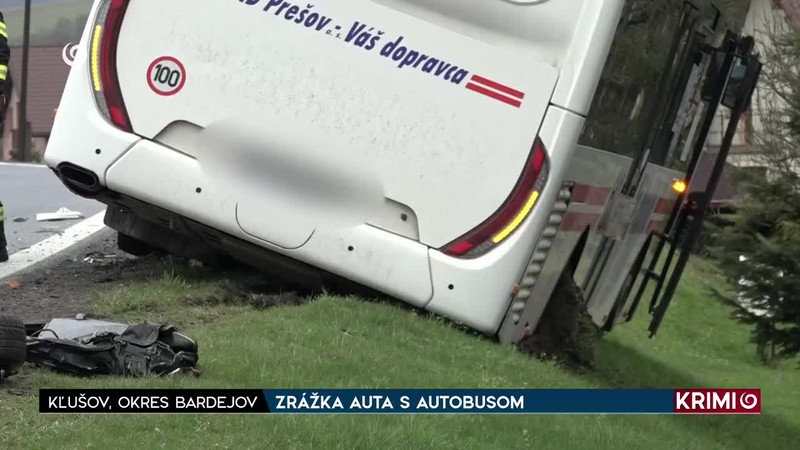 ZRÁŽKA AUTA S AUTOBUSOM