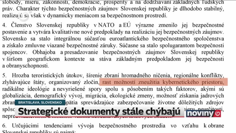 Strategické dokumenty stále chýbajú