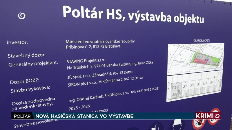 NOVÁ HASIČSKÁ STANICA VO VÝSTAVBE