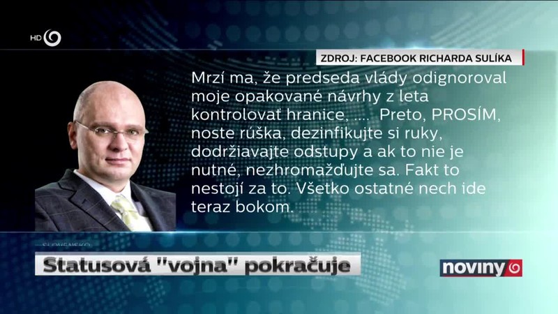 Statusová "vojna" pokračuje