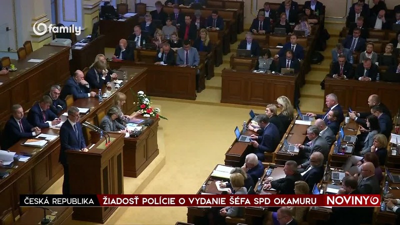 ŽIADOSŤ POLÍCIE O VYDANIE ŠÉFA SPD OKAMURU
