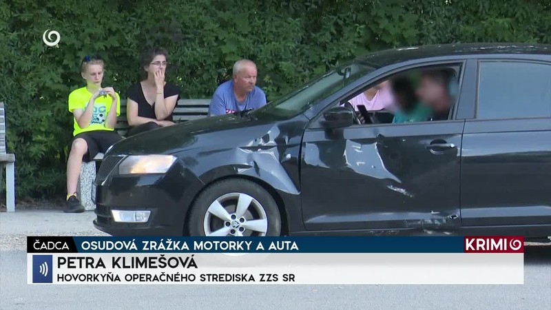 OSUDOVÁ ZRÁŽKA MOTORKY A AUTA