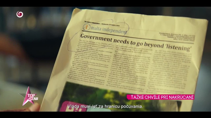 ťažké chvíle pri nakrúcaní