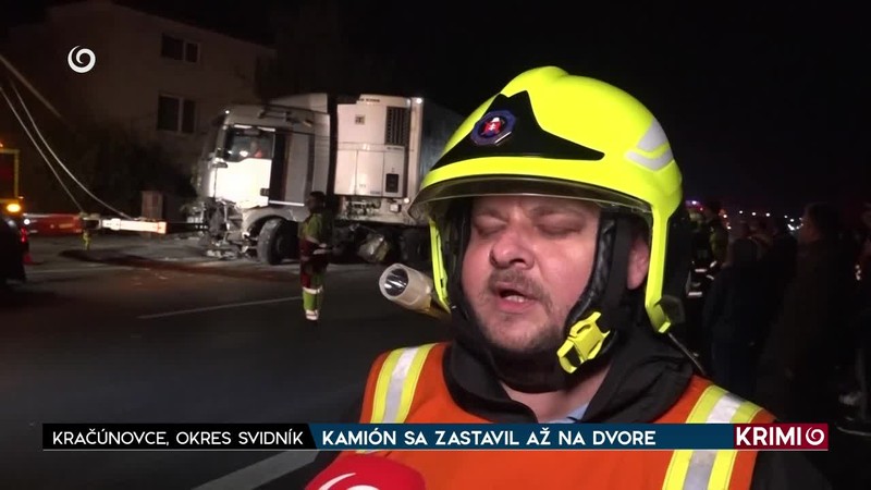 KAMIÓN SA ZASTAVIL AŽ NA DVORE