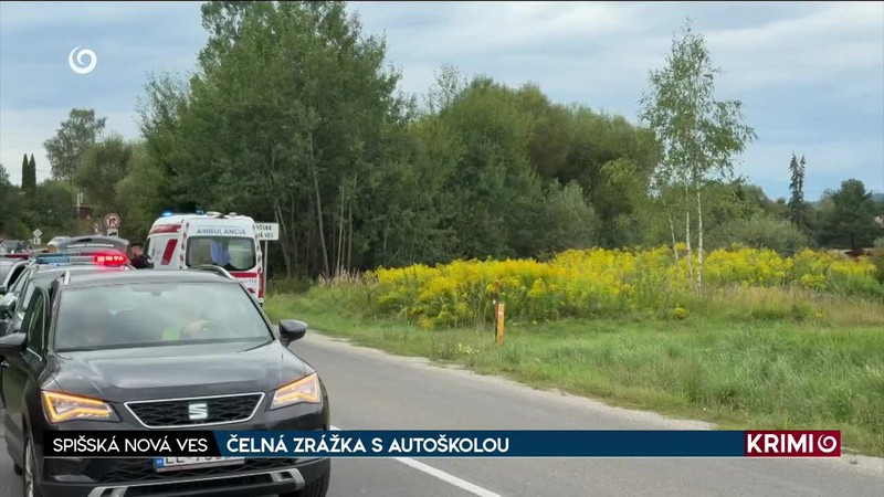 ČELNÁ ZRÁŽKA S AUTOŠKOLOU