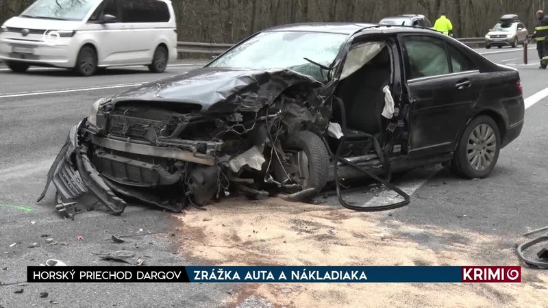 ZRÁŽKA AUTA A NÁKLADIAKA