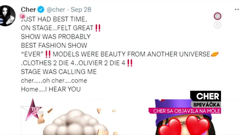 CHER SA OBJAVILA NA MÓLE