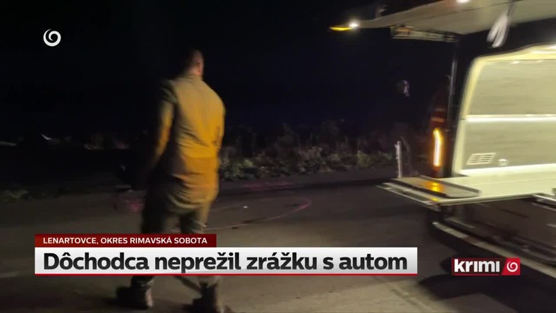 Dôchodca neprežil zrážku s autom