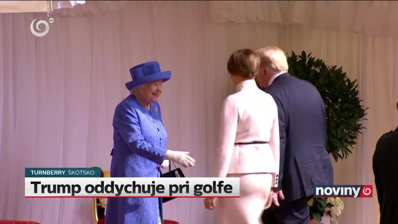 Trump oddychuje pri golfe