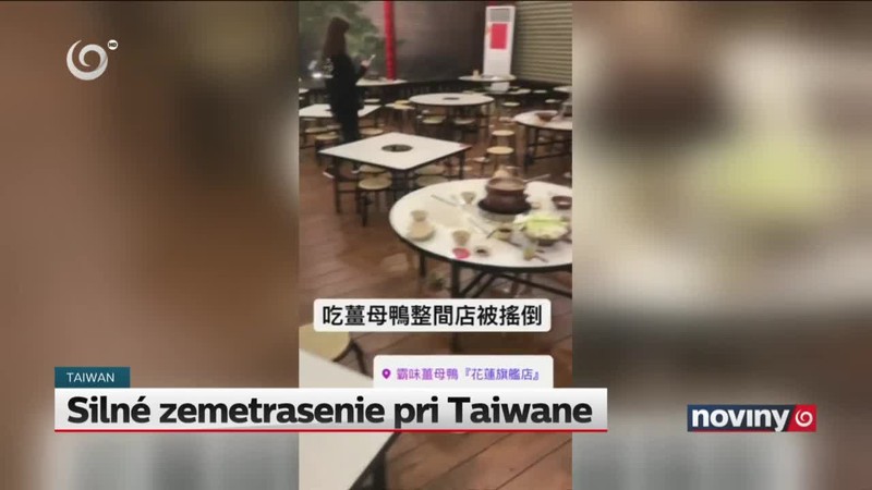 Silné zemetrasenie pri Taiwane