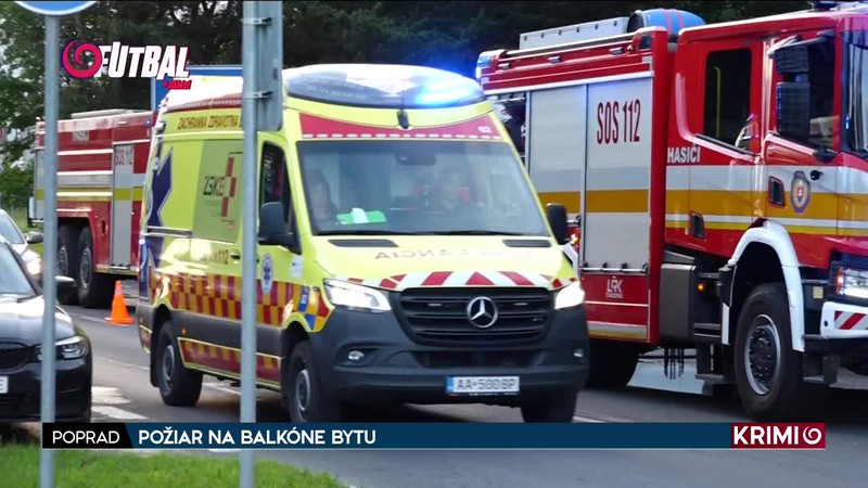 POŽIAR NA BALKÓNE BYTU