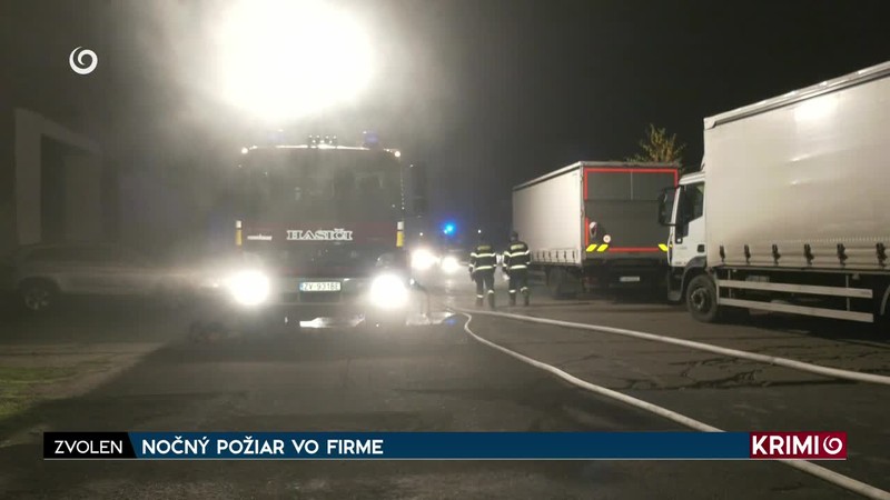 NOČNÝ POŽIAR VO FIRME