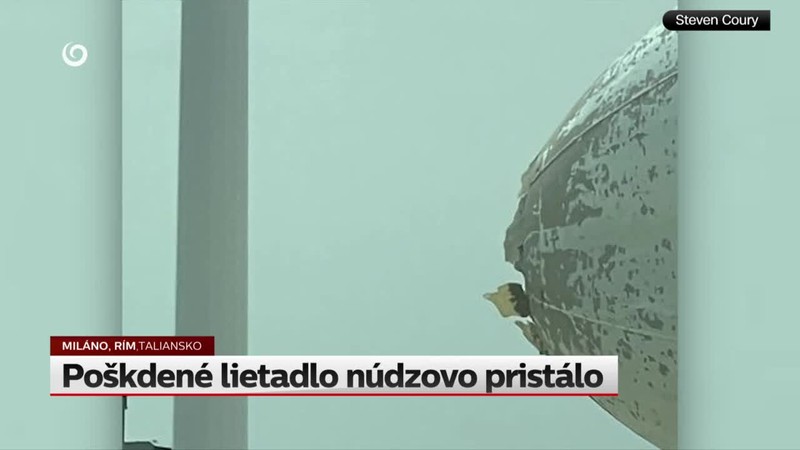 Poškdené lietadlo núdzovo pristálo