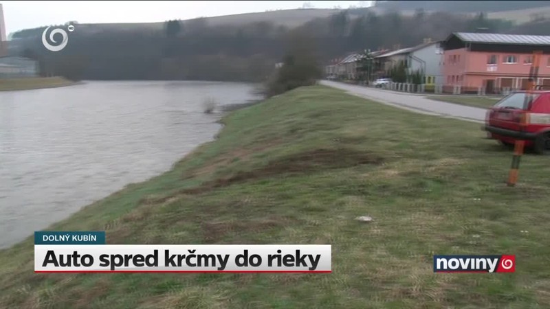 Auto spred krčmy do rieky