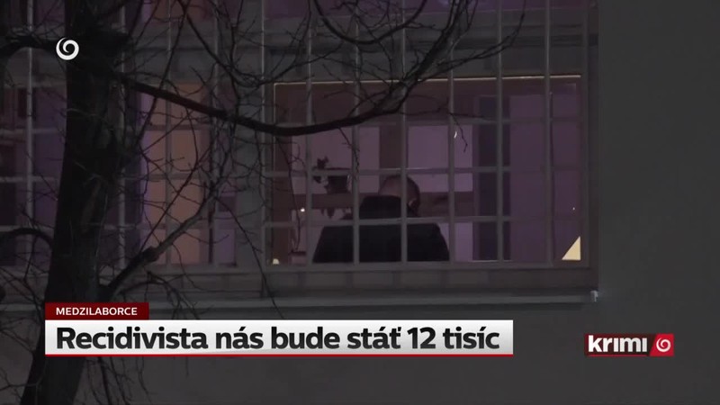 Recidivista nás bude stáť 12 tisíc