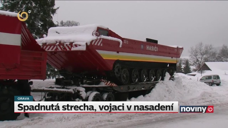 Spadnutá strecha, vojaci v nasadení