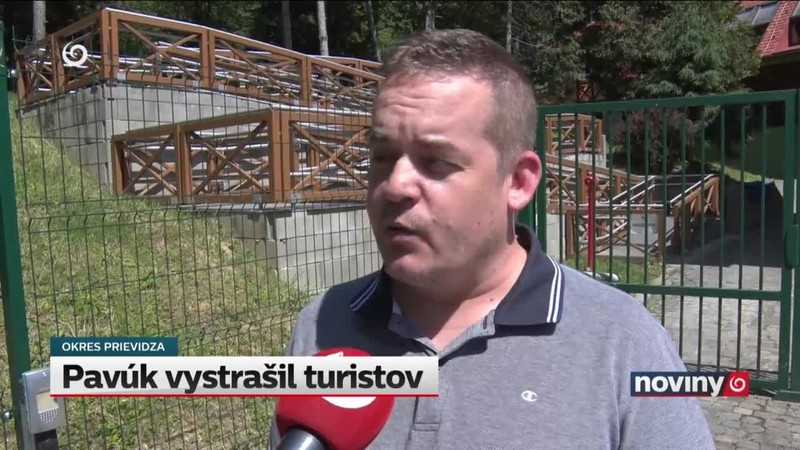Pavúk vystrašil turistov