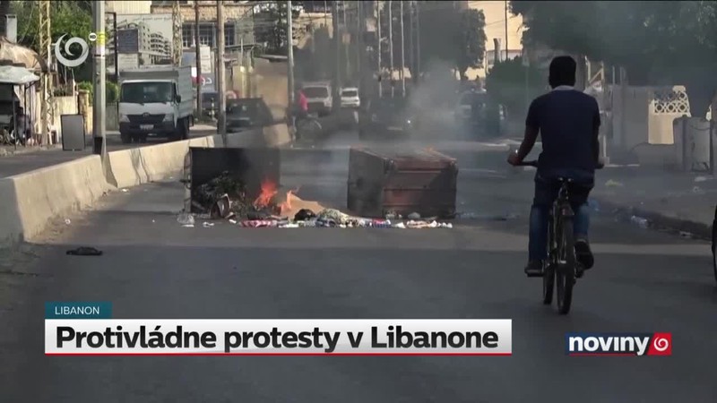 Protivládne protesty v Libanone