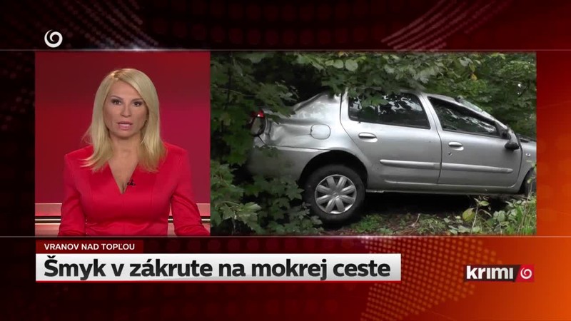 Šmyk v zákrute na mokrej ceste