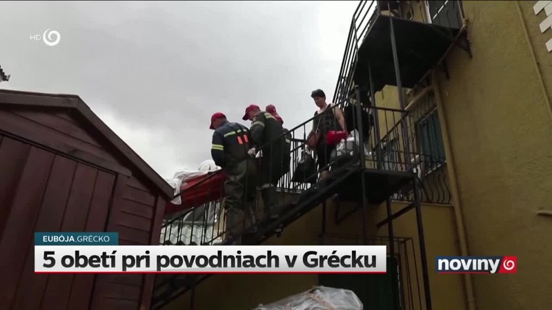 5 obetí pri povodniach v Grécku