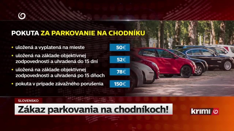 Zákaz parkovania na chodníkoch!