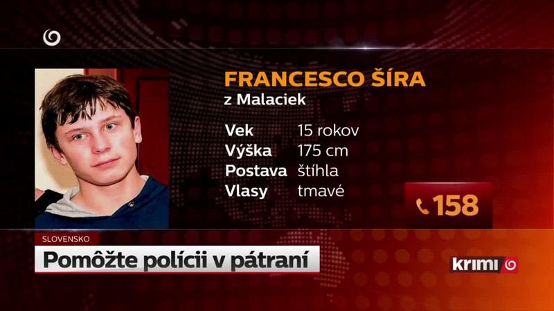 Pomôžte polícii v pátraní
