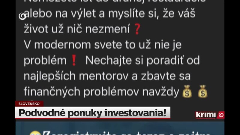 Podvodné ponuky investovania!
