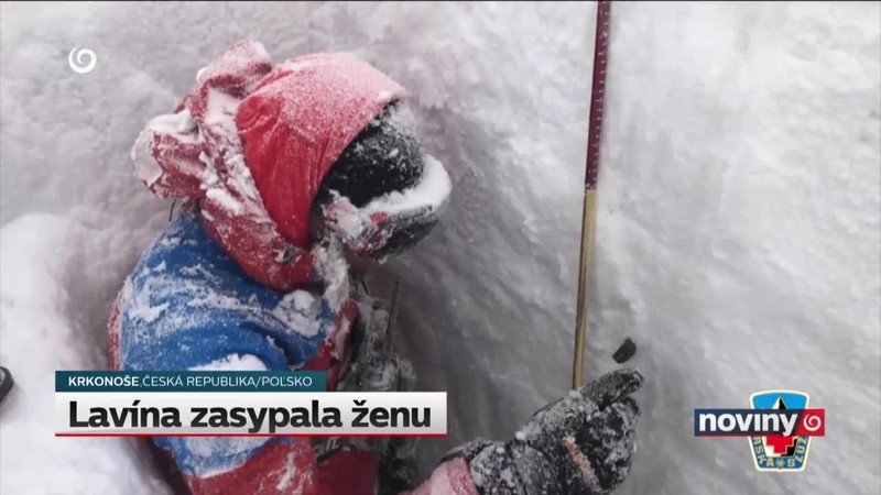 Lavína zasypala ženu