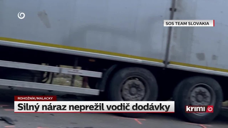 Silný náraz neprežil vodič dodávky