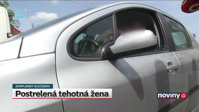 Postrelená tehotná žena