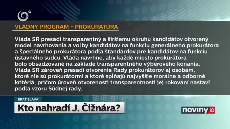 Kto nahradí J. Čižnára?