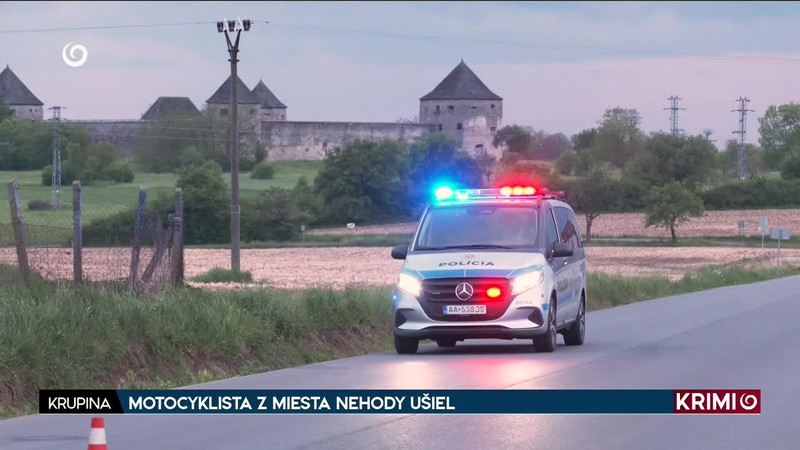 MOTOCYKLISTA Z MIESTA NEHODY UŠIEL