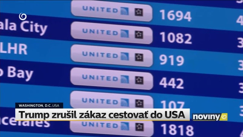 Trump zrušil zákaz cestovať do USA