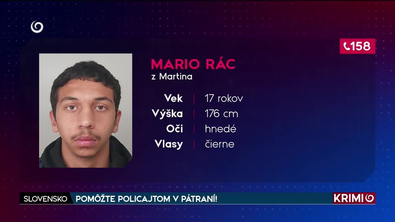 POMÔŽTE POLICAJTOM V PÁTRANÍ!