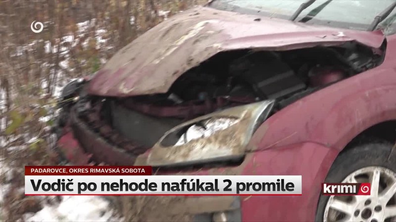 Vodič po nehode nafúkal 2 promile