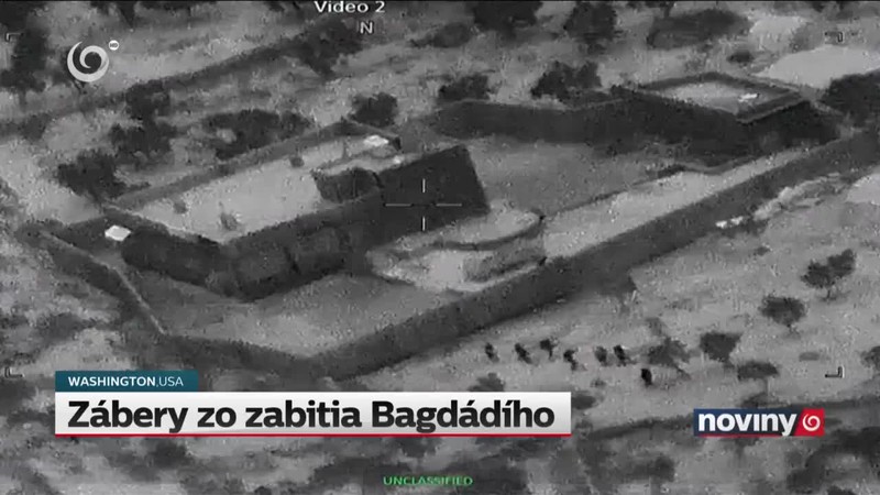 Zábery zo zabitia Bagdádího