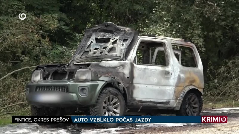 AUTO VZBĹKLO POČAS JAZDY