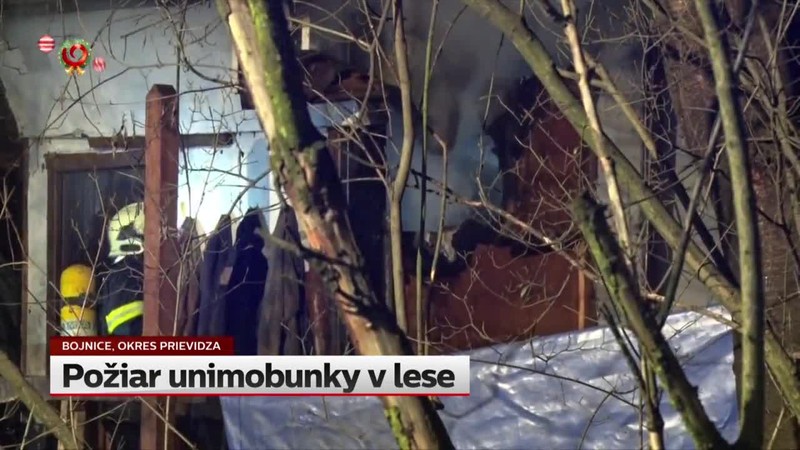 Požiar unimobunky v lese
