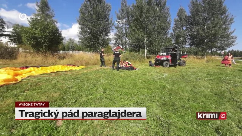 Tragický pád paraglajdera