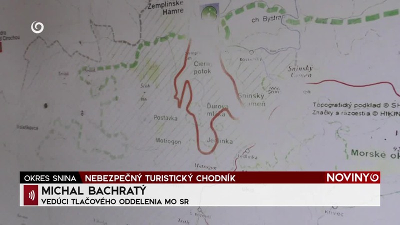 NEBEZPEČNÝ TURISTICKÝ CHODNÍK