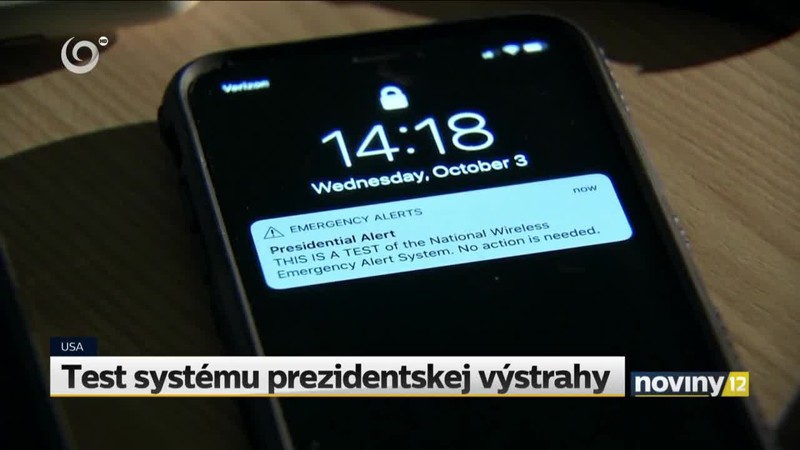 Test systému prezidentskej výstrahy