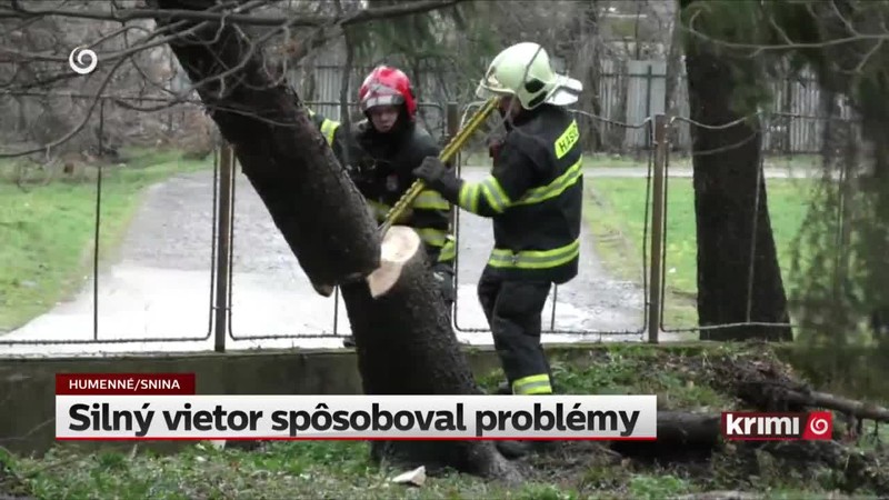 Silný vietor spôsoboval problémy
