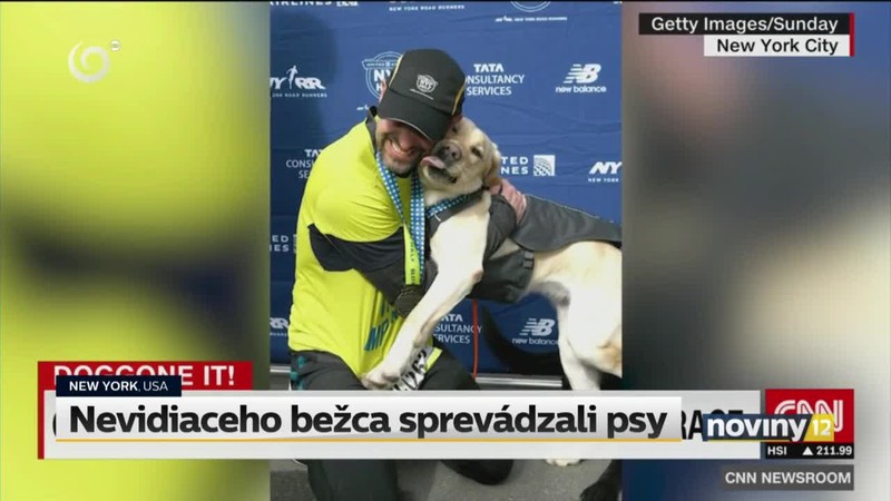 Nevidiaceho bežca sprevádzali psy